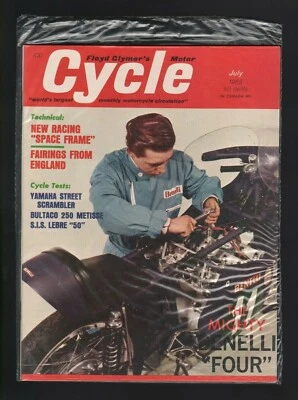 1965 July Cycle Vintage Motorcycle Magazine Yamaha Street Scrambler - Sealed Foto 1 de 4