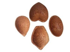 Handcrafted Coconut Wood Dipping Bowl Set of 4 - Picture 1 of 3