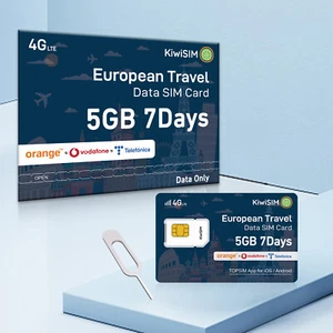 5G 4G LTE International Data SIM Card 5GB 7Days Support 49 Countries & Regions - Picture 1 of 6