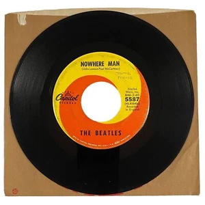 The Beatles - Nowhere Man / What Goes On (1966) 7” 45 VG - Picture 1 of 7