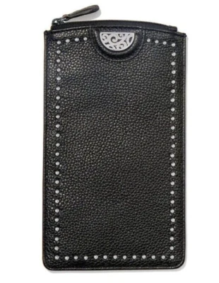 Nuevo con etiquetas Estuche para gafas de sol Brighton PRETTY RESISTENTE de cuero negro Precio de venta sugerido por el fabricante 115 USD Foto 1 de 3