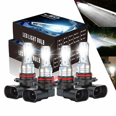 For Oldsmobile Cutlass Ciera 1987-1996 4pcs LED Headlight High & Low Beam Bulbs - Image 1 of 4