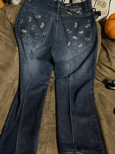 Vintage SouthPole Jeans Baggy Gr. 38 bestickte Schuhe an Gesäßtaschen SIEHE BILDER - Bild 1 von 24
