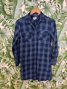 Jack Wills navy checked shirt size 8 - Picture 1 of 7