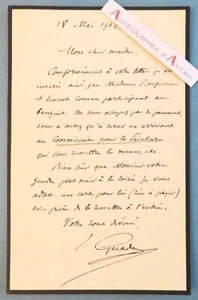 ● L.A.S 1903 Julien GUADET architecte au peintre William Bouguereau lettre - Picture 1 of 1