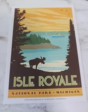 Isle Royale National Parks 100th Anniversary Illustrated Print Post Card