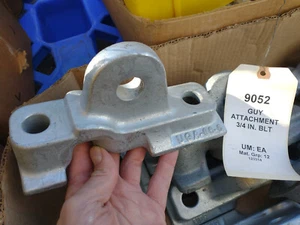 utility hardware MacLean combination guy wire attachments, UGA66-6 or UGA77-7 - Picture 1 of 4