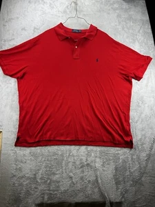 Polo Ralph Lauren Herren 4XB/4TG groß kurzärmelig rot Poloshirt Baumwolle - Bild 1 von 10