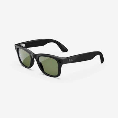 Generalüberholte Ray-Ban Meta Wayfarer (1. Generation), schwarz glänzend/G15 Grü - Bild 1 von 4
