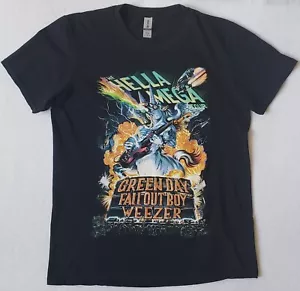 Camiseta negra GREEN DAY FALL OUT BOY WEEZER The Hella Mega Tour 2021 talla mediana - Imagen 1 de 5