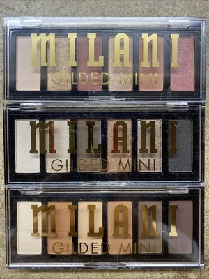3 PACK Milani Gilded Mini Eyeshadow Palette 110, 120, 150 - Image 1 of 4