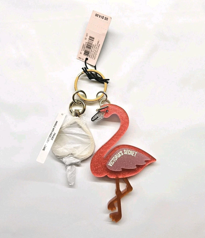 Berloque bolsa chaveiro borboletas multicoloridas Victoria's Secret novo com etiquetas - Imagem 1 de 4