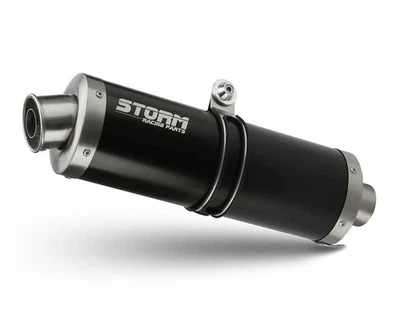 Terminale di Scarico Oval Storm Acciaio Inox Nero Honda CB 750 HORNET 2023 2026 Foto 1 de 4