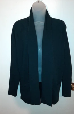 Chaqueta Prana Gris Oscuro Frente Abierto Talla S Texturizada Manga Raglán Bolsillos Tejidos Foto 1 de 4