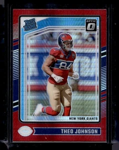 Donruss Optic Football #291 Theo Johnson Red Hyper 2024 - Imagen 1 de 2