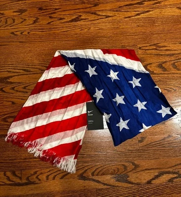 Cachecol de lã Nike Team USA Winter Olympics Victory estrelas e listras 🇺🇸 Novo com etiquetas - Imagem 1 de 4