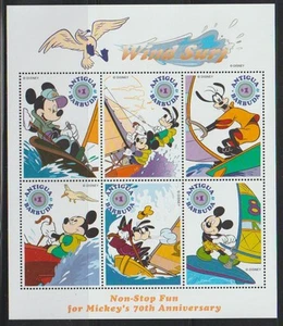 ANTIGUA & BARBUDA 1999 DISNEY MICKEY WIND SURF SS MNH - ANT650 - Picture 1 of 1