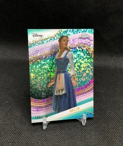2025 Topps Chrome Disney BELLE /199 AQUA MINI-DIAMONDS REFRACTOR SP No. 129 📈📈 - Picture 1 of 17