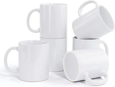 Tazas de sublimación 11 oz 36 blancas de mango grande prensa térmica recubierta de ORCA + ¡Cajas de regalo!¡! Foto 1 de 4