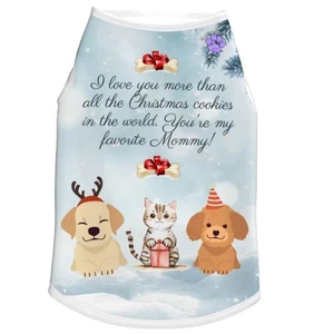 Camiseta sin mangas Dream Dog Luxury razas medianas-grandes, XL a 5XL perro Navidad - Imagen 1 de 4