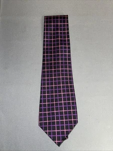 Vintage Men’s Ralph Lauren Polo Silk Neck Tie Made In USA Purple Plaid - Picture 1 of 3
