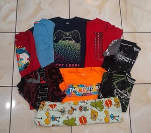 Boys Clothing Bundle Of 9 T Shirts Sizes 14 To MEN Small Back To School Ready!! - Picture 1 of 20