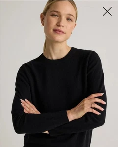 NWT! Quince 100% Cashmere Crewneck Black Sweater! Sz. M ! (F7) - Picture 1 of 12