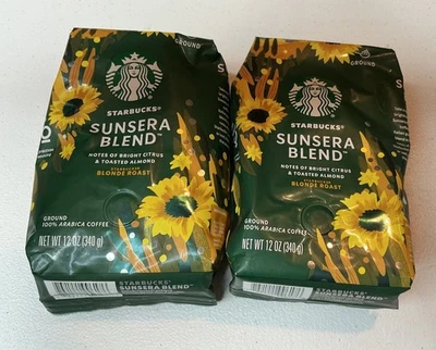 Starbucks Sunsera Mezcla Molido 100% Arábica Café 12 OZ Rubio Tostado Exp 12-25 Foto 1 de 4