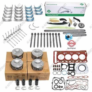 Engine Rebuild Overhaul Pistons Valves Seals Kit For VW Audi 2.0TFSI CNC CHH CNT - Picture 1 of 15