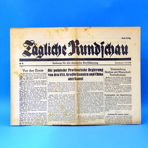 Tägliche Rundschau 07.07.1945 Geburtstag Hochzeit 7.7.1945 Tageszeitung - Bild 1 von 1