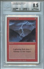 MTG Revised Lightning Bolt BGS 8.5 NM-MT+ Magic Card Amricons 5024