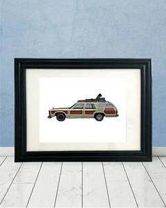 Framed National Lampoon's Family Vacation Wagon Family Truckster Clark Griswold - Picture 1 of 2