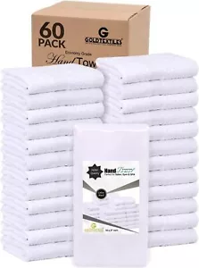 White Salon Towels Sets Cotton Blend Pack Of 12, 24, 60 Spa Towel 16x27 inches - Picture 1 of 35