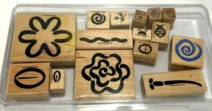 Juego de estampillas divertidas de primavera 2002 Stampin' Up - insectos y brocas de flores + bonificación - Imagen 1 de 4