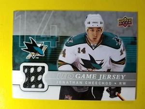 JONATHAN CHEECHOO SP) JERSEY USADA DE JUEGO #GJ-JC TIBURONES SAN JOSE 2008-09 CUBIERTA SUPERIOR - Imagen 1 de 3