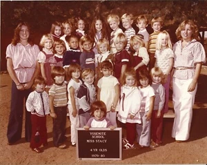 Vintage Old 1979 Class YOSEMITE Elementary School Photo Fresno California Kids - Picture 1 of 1