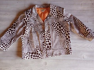 Transitions Blazer vorne offen Damen Größe XL Animalprint Taschen - Bild 1 von 6