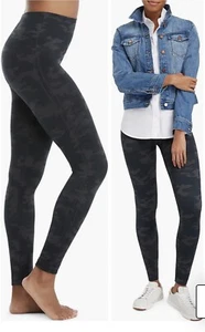 Leggings mimetici Spanx Look At Me Now neri senza cuciture alti 7/8 taglia media - Foto 1 di 6