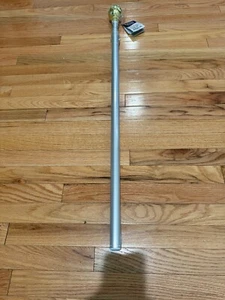 8 Ft Aluminum Telescoping Indoor Flag Pole w/ Gold Ball Top - Picture 1 of 2