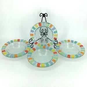 Villeroy Boch Bowls Twist Alea Vitrum Fused Art Glass Multicolor Set of 4 B - Picture 1 of 10