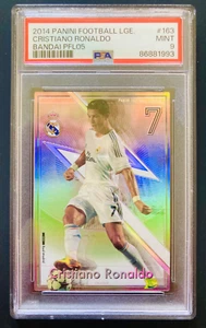 2014 BANDAI PANINI FOOTBALL LEAGUE PFL 05 CRISTIANO RONALDO REFRACTOR PSA 9 MINT - Picture 1 of 2