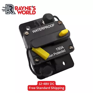 150 Amp Waterproof Yellow Circuit Breaker Auto/Marine/Solar 12-48V DC Man. Reset - Picture 1 of 6