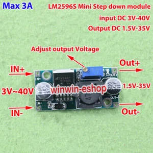 LM2596 DC-DC 3-40V to 3.3V 5V 9V 12V 24V 3A Buck Step Down Adjustable Converter - Picture 1 of 6