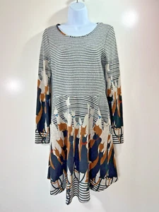 Vestido tejido LA Soul para mujer talla M gato dama novedoso estampado rayas multicolor oficina - Imagen 1 de 9