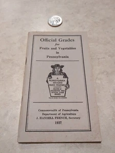 Official Grades Fruits Vegetables Pennsylvania Dutch Booklet 1937 Dept. Ag - Picture 1 of 5