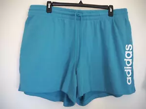 Adidas Blue Essentials French Terry Shorts Drawstring Elastic Waist Sz 3X NWT - Picture 1 of 9