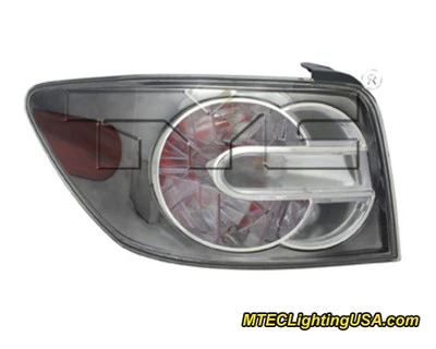 Conjunto de lámpara de luz trasera lateral izquierda TYC para modelos Mazda CX-7 2010-2012 Foto 1 de 3