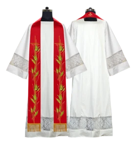 Elegant Embroidered Priest Stole with Cross Design – Religious Clergy Vestment - Picture 1 of 5
