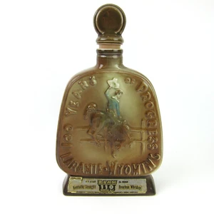 Jim Beam Centennial Jubilee Whiskey Dekanter Cowboy & Zug leer Vintage 1968 - Bild 1 von 12