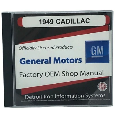 1949 Cadillac Series 60 61 62 75 Fleetwood Shop Manuals & Parts Books CD Foto 1 de 4